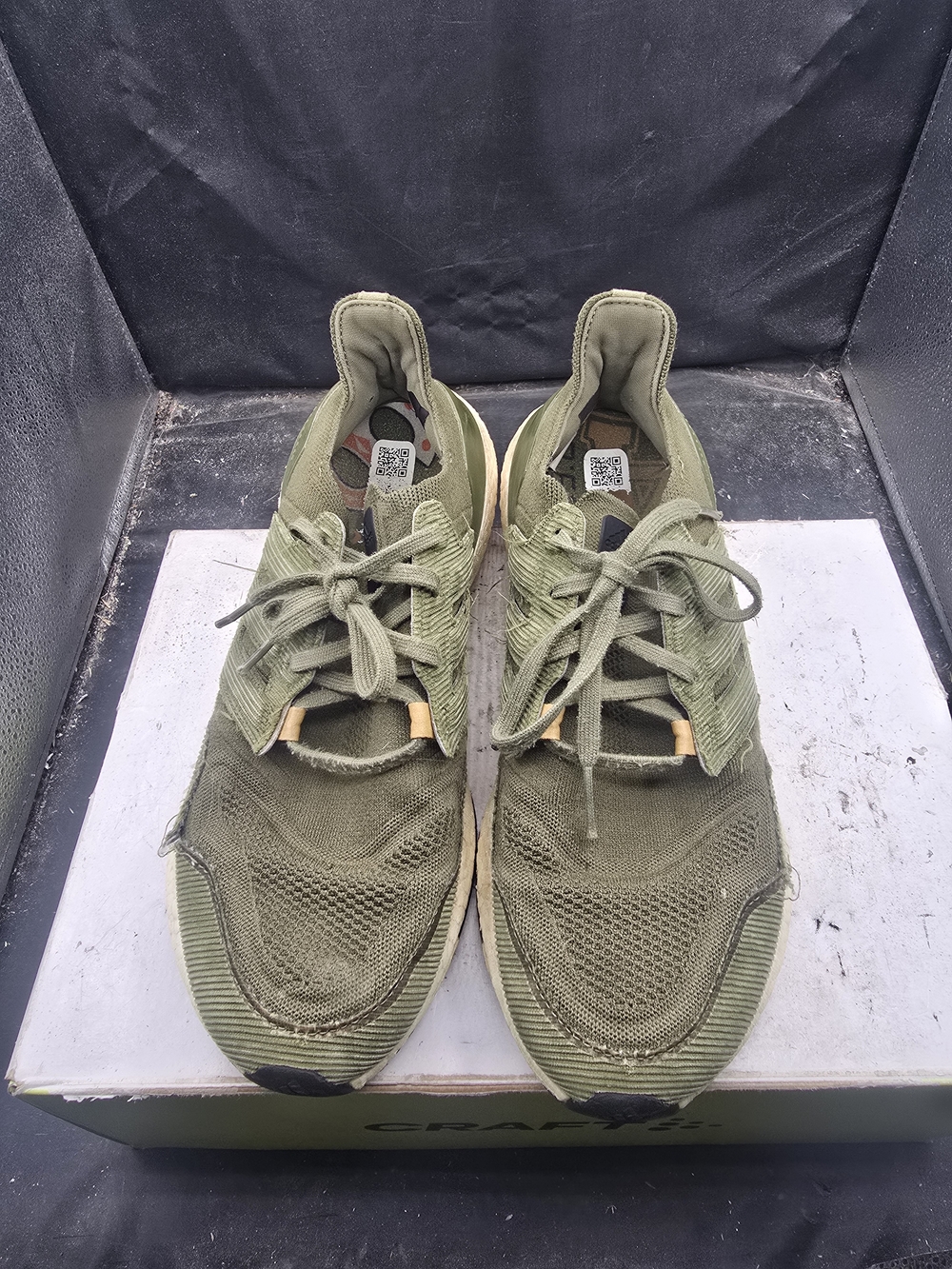 Men's Olive Green Casual Knit Sneakers
